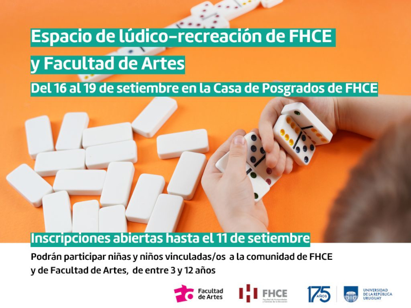 Espacio de recreación y cuidados en FHCE y FArtes en setiembre