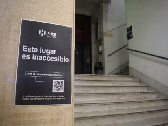 Intervención en la FHCE: «este lugar es inaccesible»