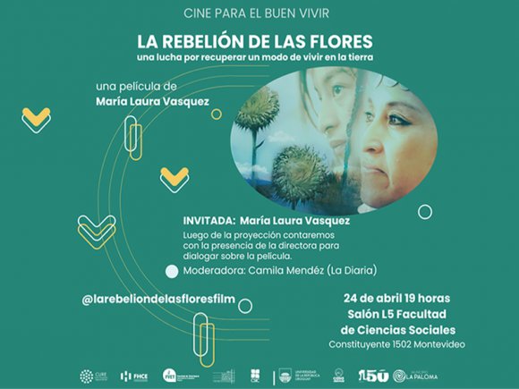 Sobre fondo verde se describe el contenido de la actividad. Una imagen ilustrativa del audiovisual en que aparecen dos mujeres.