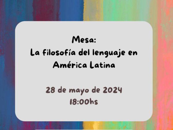 Mesa sobre Filosofía del lenguaje